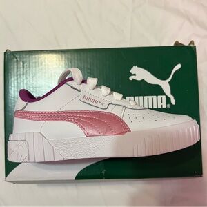 Puma. Pink and White Cali Rose Sneakers. Size 11.